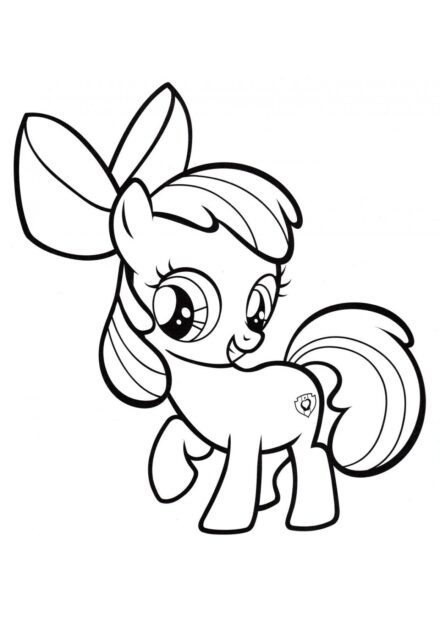 Coloriage Apple Bloom Souriante