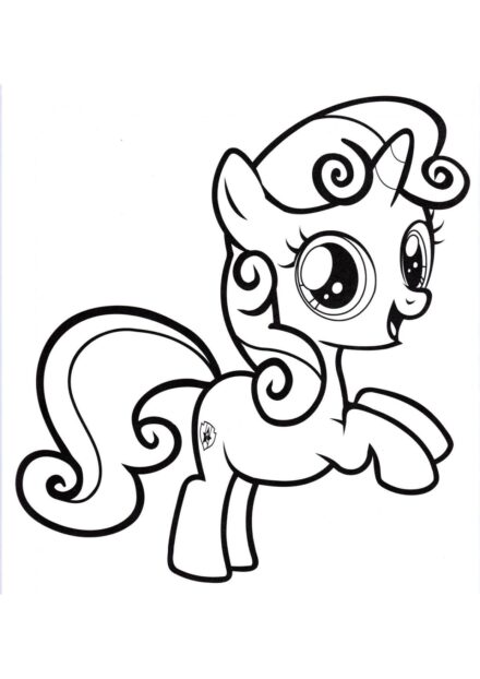 Coloriage Sweetie Belle Veut Aider Rarity