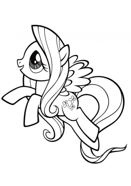 Coloriage Fluttershy Gentille