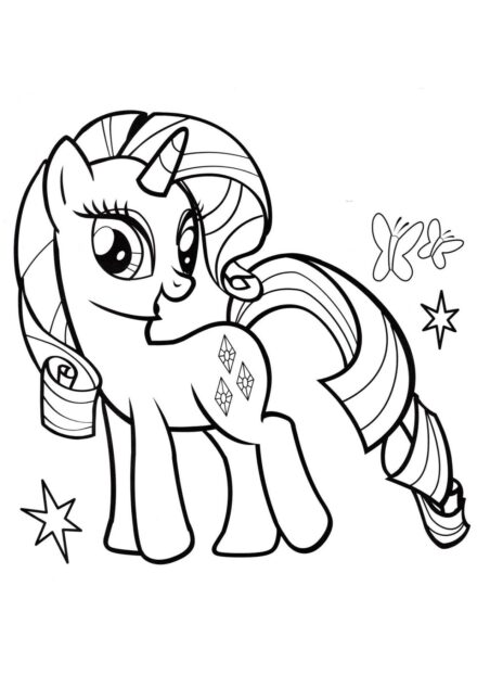 Coloriage Rarity Magnifique