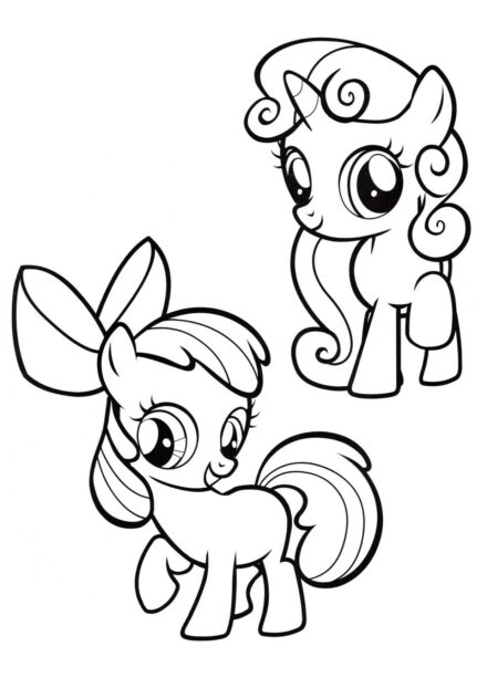 Coloriage Poneys Apprenant la Magie