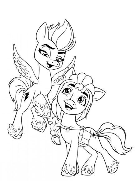 Coloriage Amis Pégases et Poneys