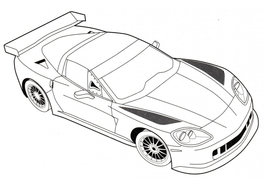 Page de Coloriage Chevrolet Corvette C6R