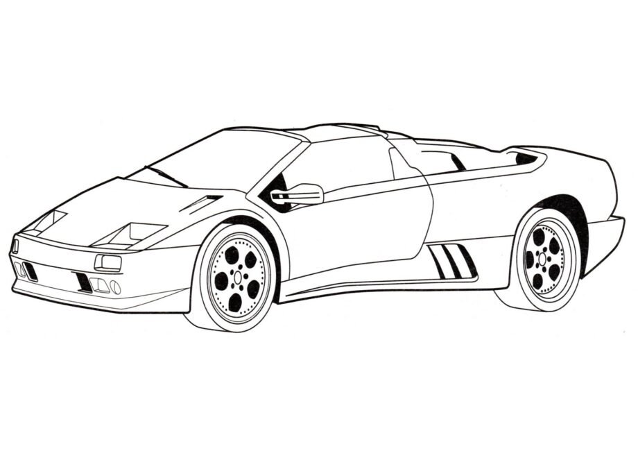 Page de Coloriage Lamborghini Diablo