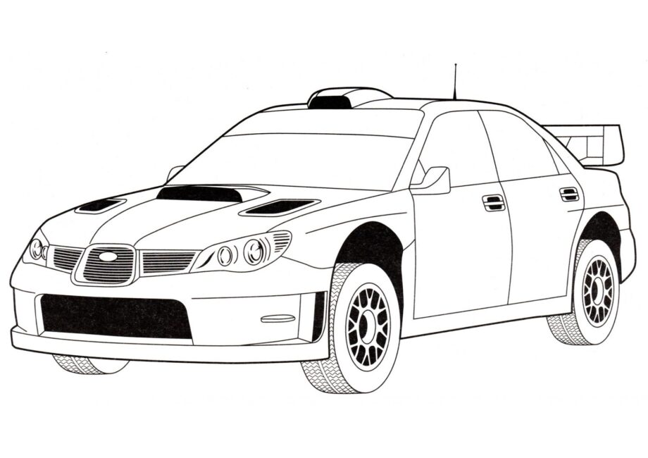 Page de Coloriage Subaru Impreza WRC