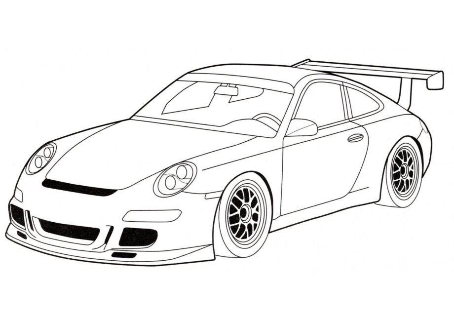 Page de Coloriage Porsche 911 GT3