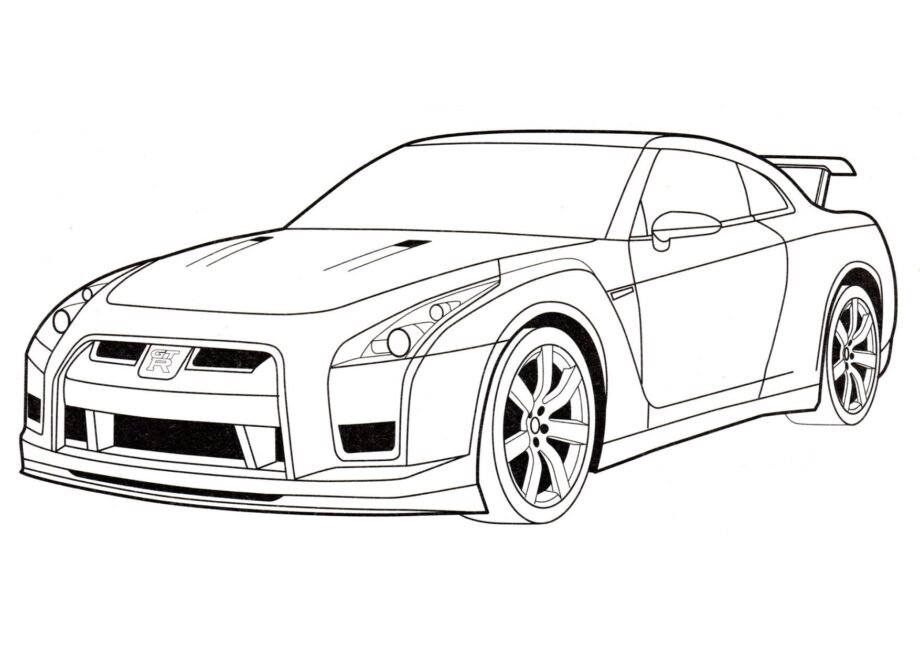 Page de Coloriage Nissan GT-R