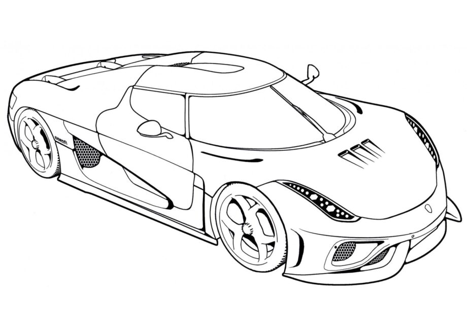 Page de Coloriage Koenigsegg Regera