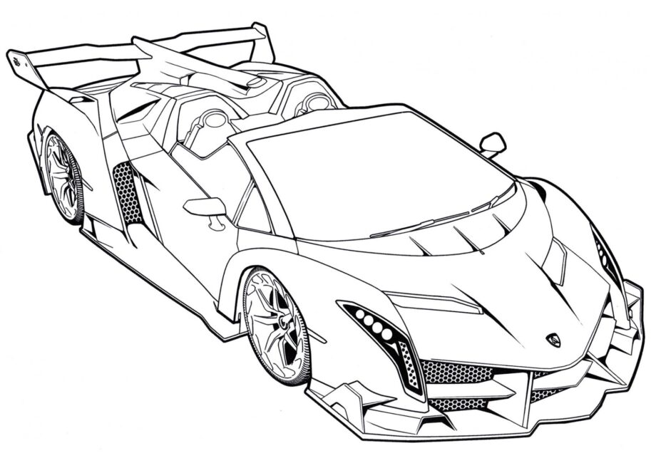 Page de Coloriage Lamborghini Veneno Roadster