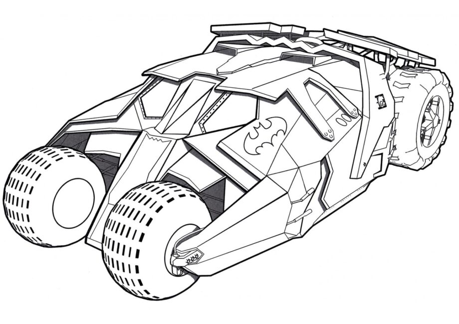 Page de Coloriage Batmobile The Tumbler