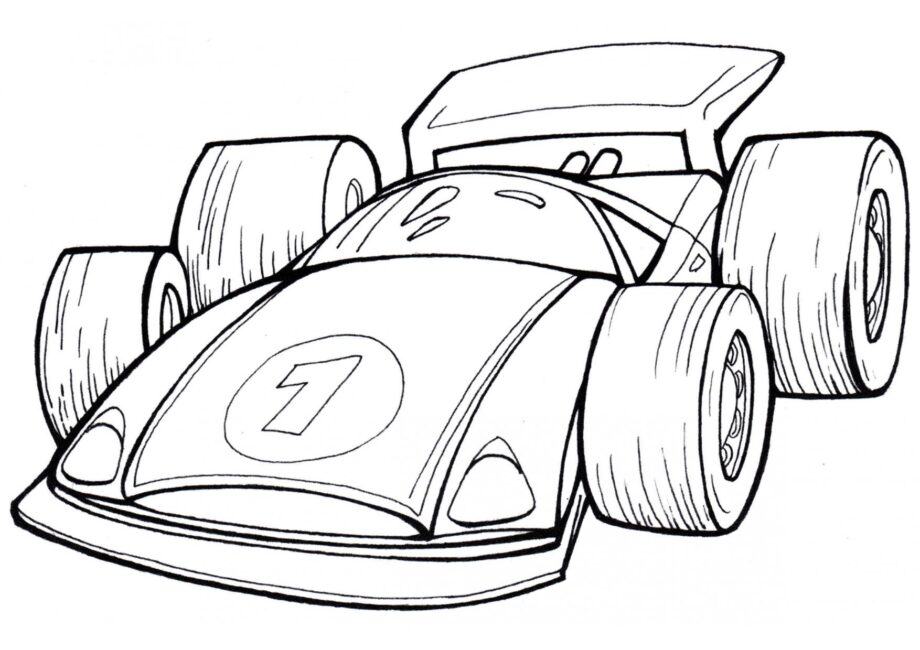 Page de Coloriage Voiture de Course