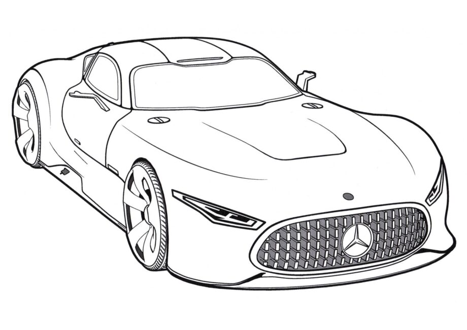 Page de Coloriage Mercedes AMG Vision Gran Turismo