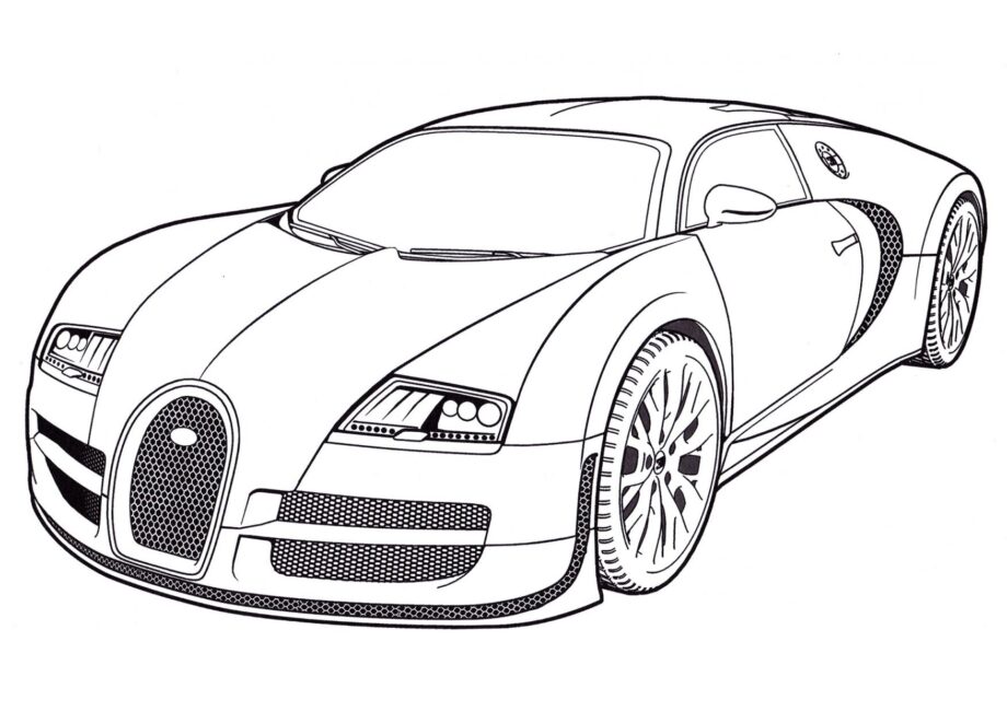 Page de Coloriage Bugatti Veyron 16.4 Super Sport