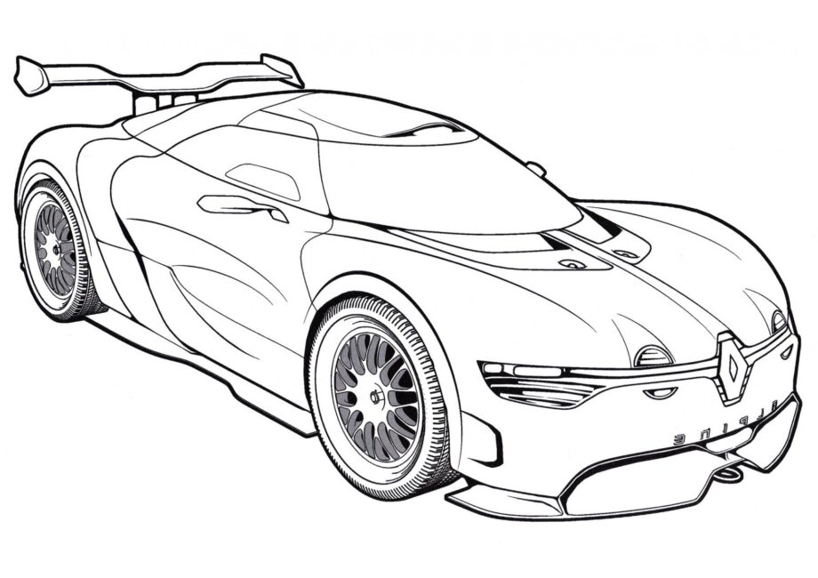 Page de Coloriage Renault Alpine ZAR