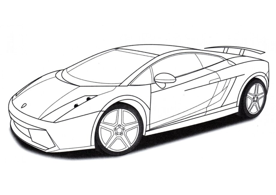 Page de Coloriage Lamborghini Gallardo Superleggera