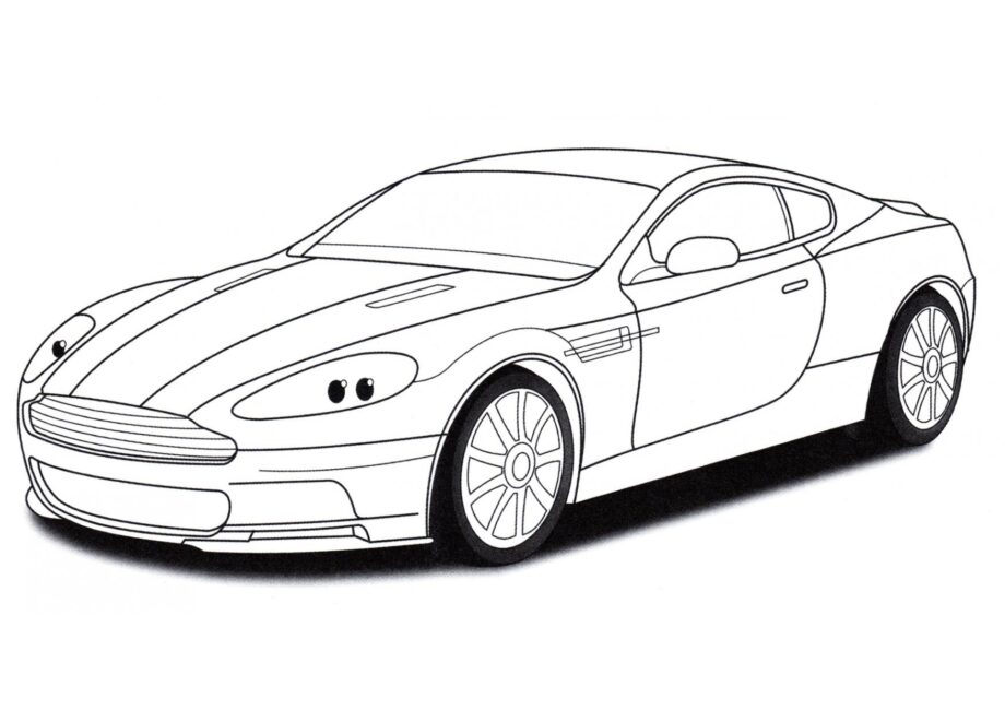 Page de Coloriage Aston Martin DBS