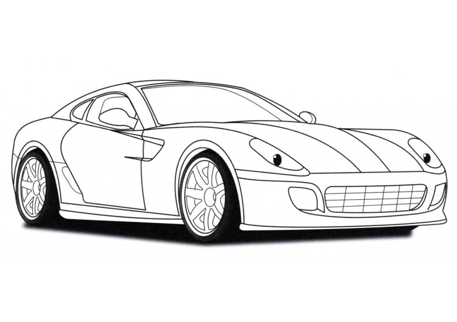 Page de Coloriage Ferrari 599 GTB