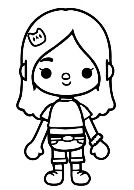 Toca Boca Coloriage - Fille Mignonne