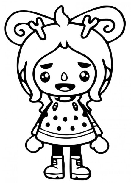 Toca Boca Coloriage - Fille en Robe