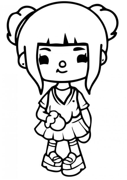 Toca Boca Coloriage - Fille Japonaise