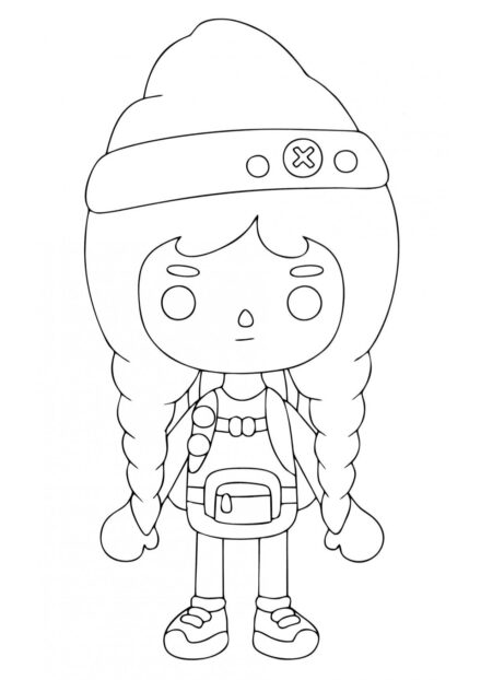 Toca Boca Coloriage - Fille avec des Tresses