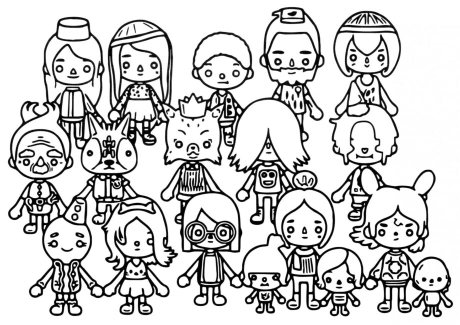 Coloriage - Personnages de Toca Boca