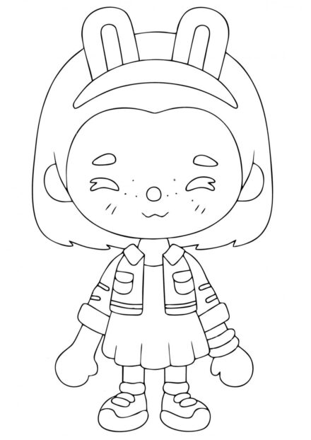 Toca Boca Coloriage - Fille Adorable