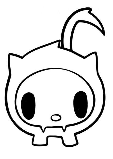 Tokidoki Coloriage - Skeletrino le Chat