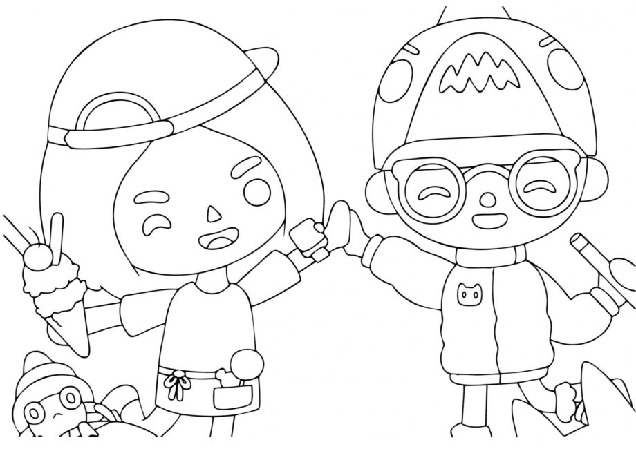 Toca Boca Coloriage - Deux Garçons