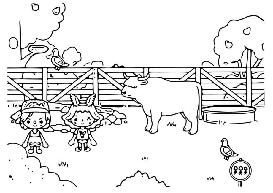 Toca Boca Coloriage - Enfants à la Ferme