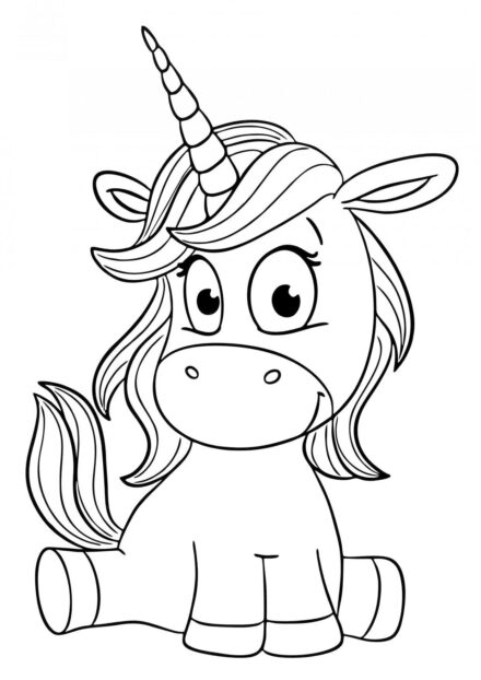 Coloriage : Magique Petite Licorne