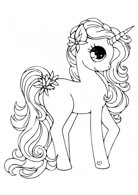 Coloriage : Jolie Petite Licorne