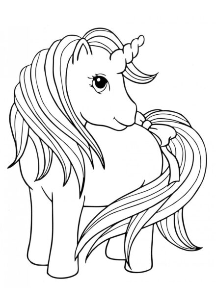 Coloriage : Douce Petite Licorne