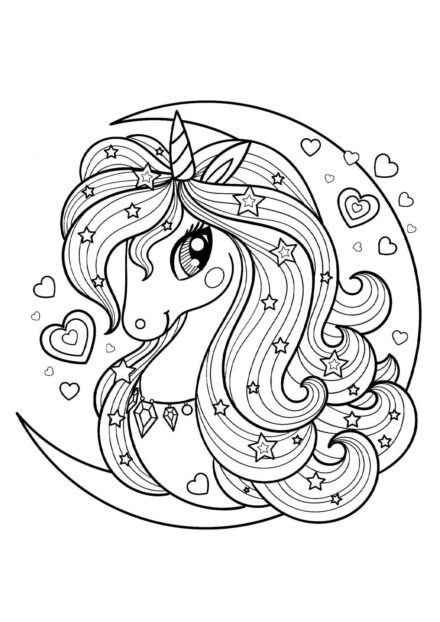 Coloriage : Charmante Petite Licorne