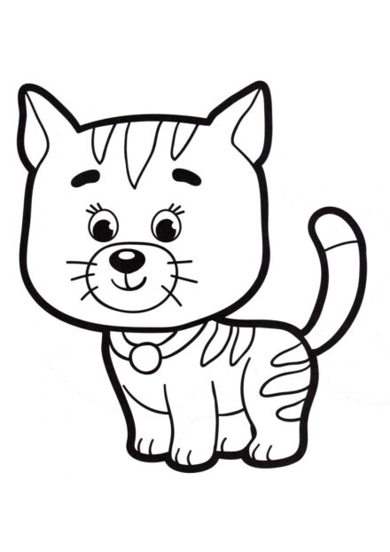 Coloriage : Chat Tigré