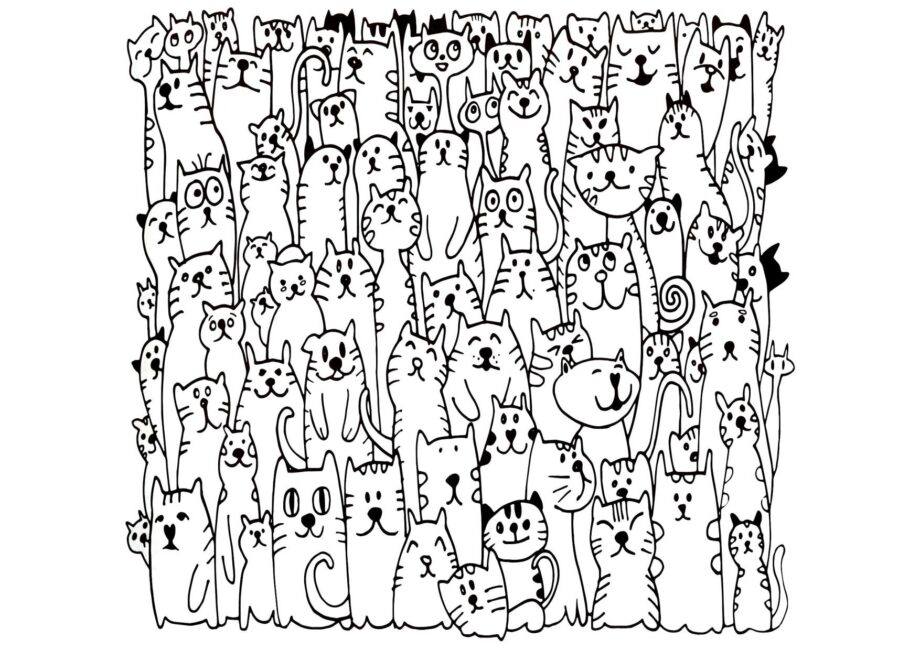 Coloriage : Festin du Chat