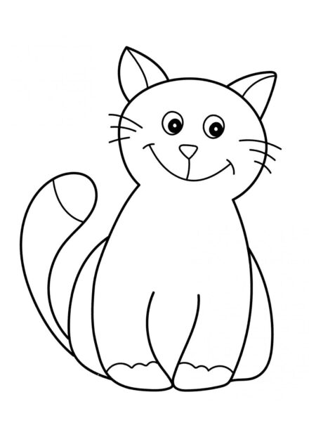 Coloriage : Chat Souriant