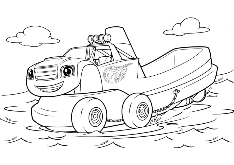 Blaze le Bateau Coloriage