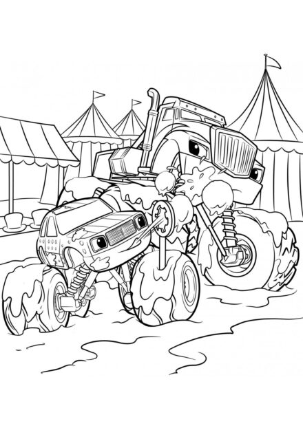 Pickle et Crusher Combat de Boue Coloriage