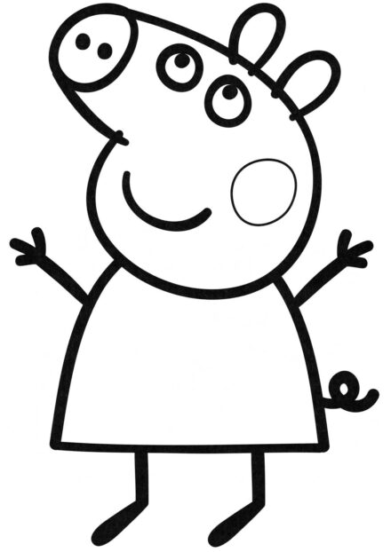 Page de Coloriage de Peppa Adorable