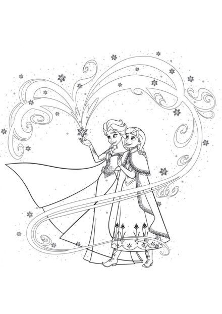 Page de Coloriage Elsa Montrant sa Magie