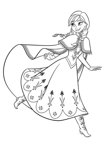 Page de Coloriage Anna Pleine d'Esprit