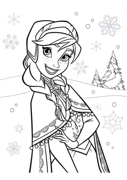 Page de Coloriage Anna, la Sœur d'Elsa