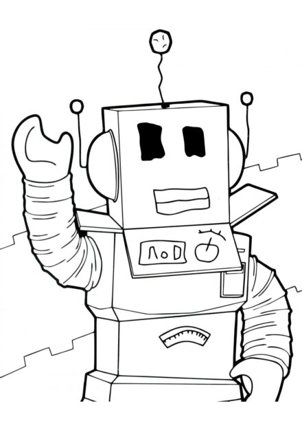 Page de Coloriage : Peau de Robot Roblox