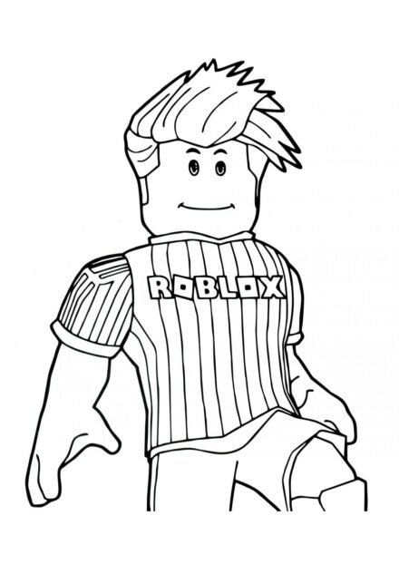 Page de Coloriage : Personnage Joueur de Football Roblox