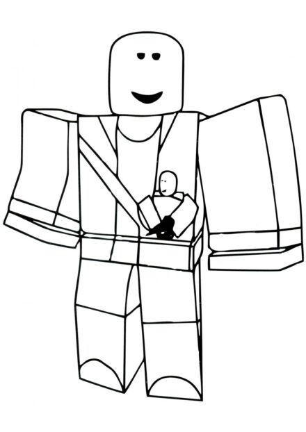 Page de Coloriage : Joueur Roblox