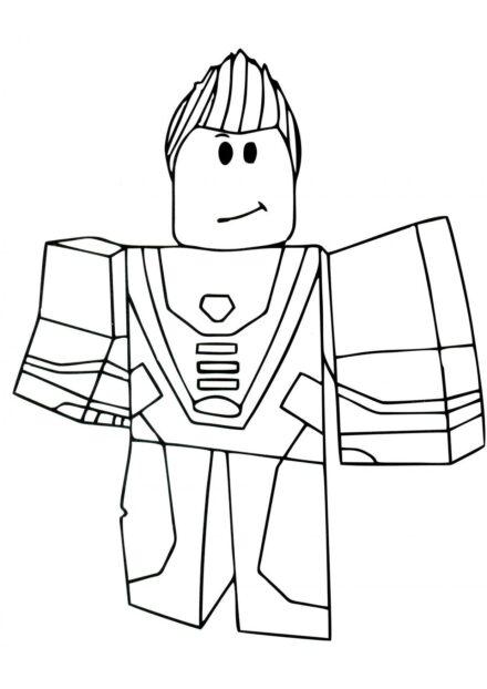 Page de Coloriage : Personnage Roblox