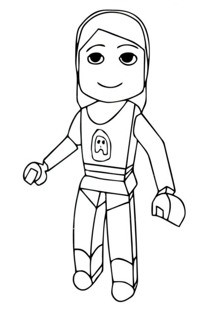 Page de Coloriage : Peau de Fille Roblox