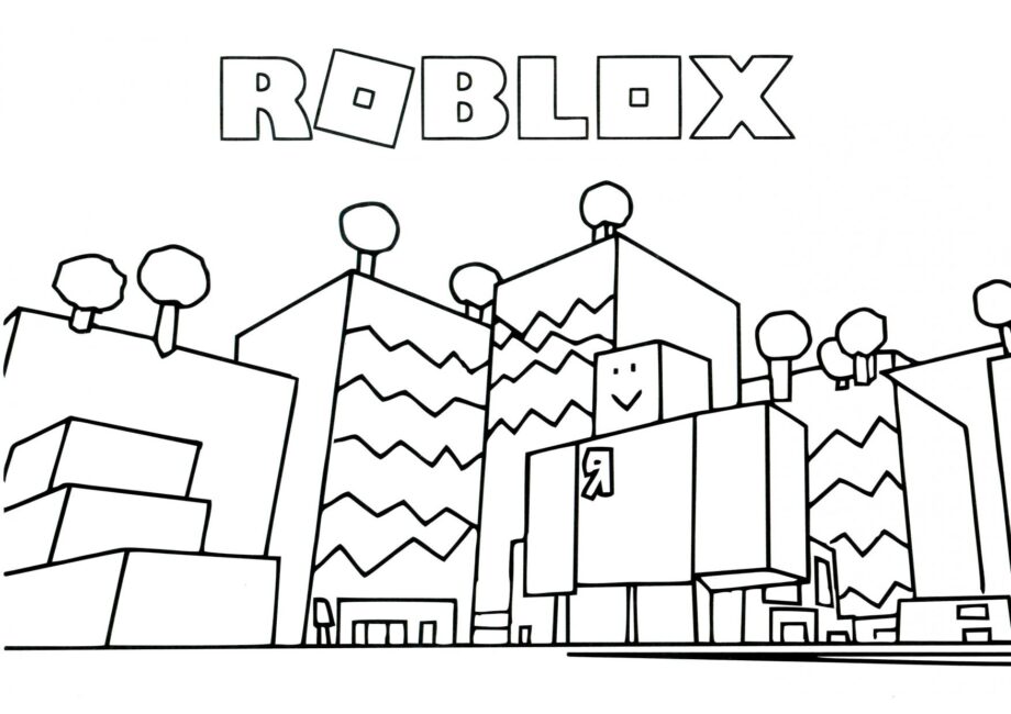 Page de Coloriage : Maisons Roblox