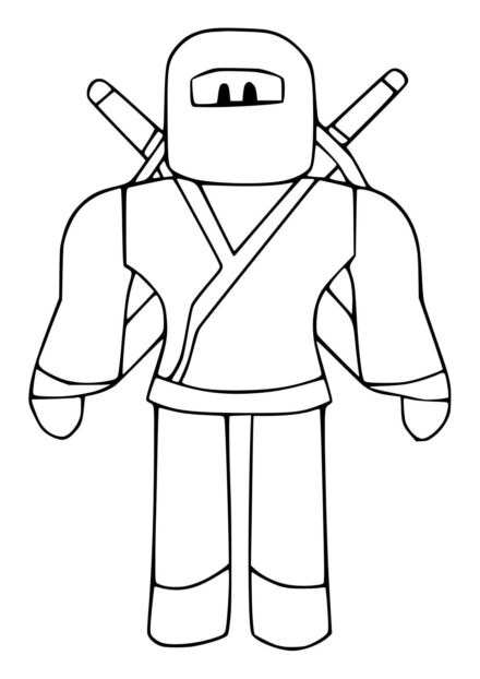 Page de Coloriage : Samouraï de Roblox